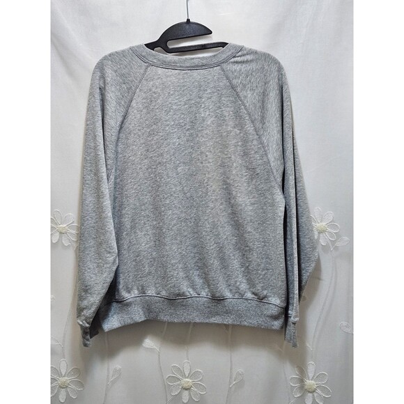 Old Navy Womens Medium Gray Sweater Cropped Palm Trees Coastal Paradise Tropical - Picture 12 of 16